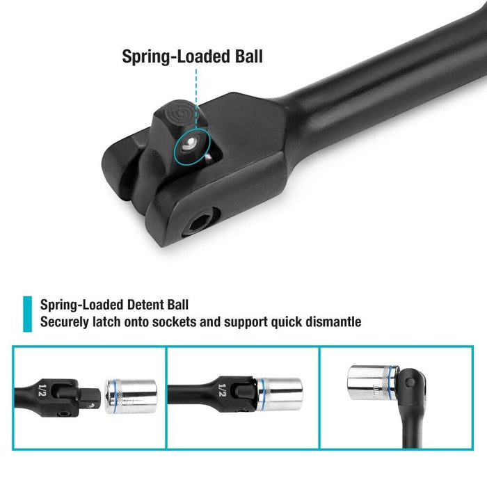 Heavy - Duty 6" 10" 15" Breaker Bar Set with 180° Rotating Head for Maximum Torque - Monsta Online
