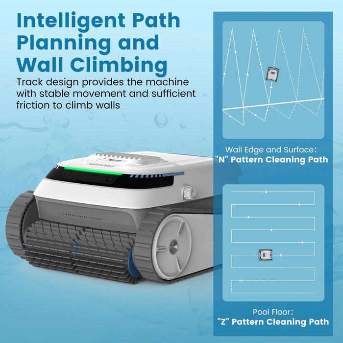 Intelligent Robotic Swimming Pool Cleaner Cordless Wall Climbing with Navigation System - Monsta Online