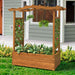 Elevated Wooden Garden Bed With Trellis & Hanging Roof - Monsta Online