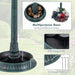 Elegant 3 - in - 1 Solar - Powered Bird Bath with Feeder and Flower Planter - Monsta Online