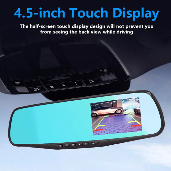 Dual Dashboard Rearview Mirror Camera With 1080P HD Recording - Monsta Online