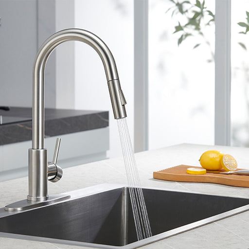 Ergonomic Single - Handle Pull - Down Kitchen Faucet with Pull Down Sprayer - Monsta Online