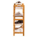 Sturdy 4 Tier Entryway Wooden Shoe Rack Organizer with Open Storage Shelves - Monsta Online
