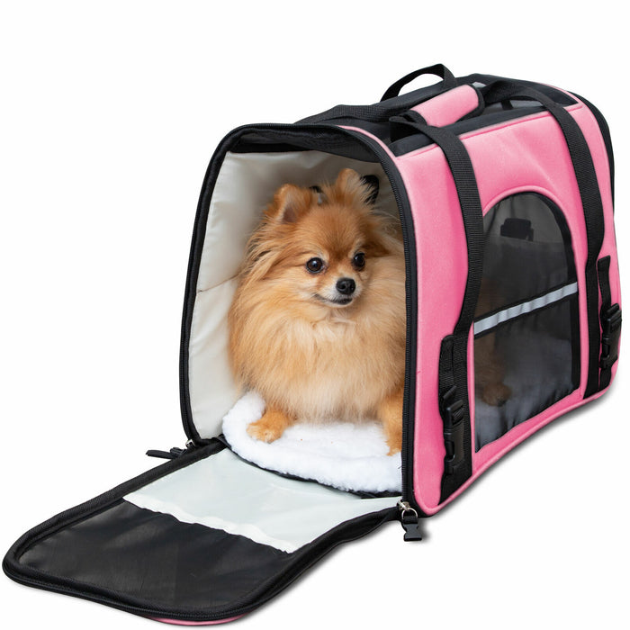 Cozy Portable Pet Carrier Airline Approved for Cats and Small Dogs - Monsta Online