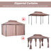 Durable 10x13 Ft Patio Gazebo with Vented Roof for BBQ and Parties - Monsta Online