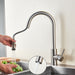 Modern Touch - Activated Kitchen Sink Faucet with Easy Pull Down Spray - Monsta Online