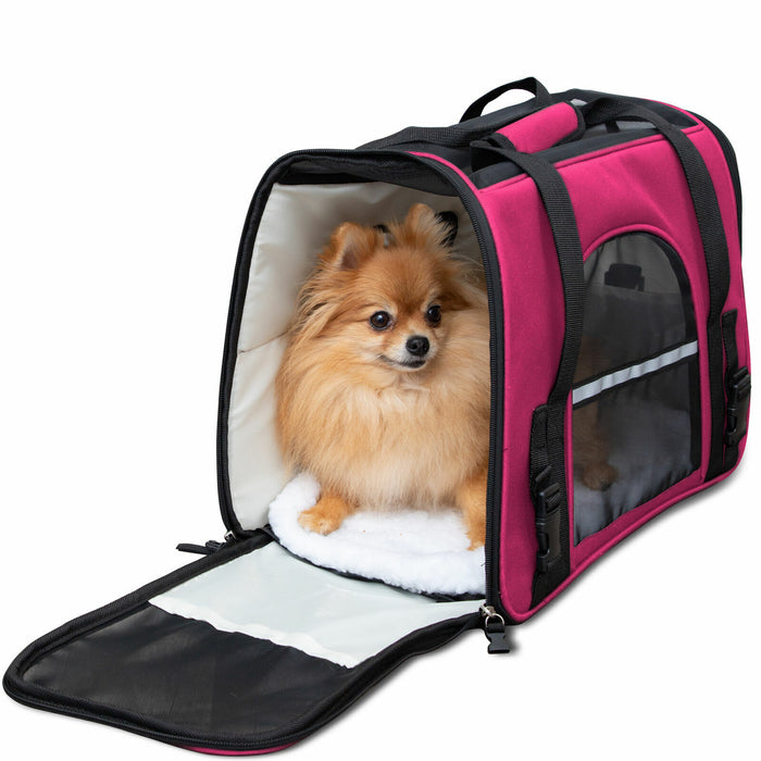 Cozy Portable Pet Carrier Airline Approved for Cats and Small Dogs - Monsta Online