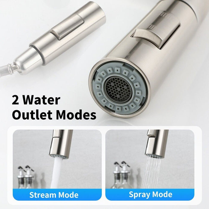 Modern Touch - Activated Kitchen Sink Faucet with Easy Pull Down Spray - Monsta Online
