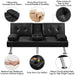 3 - in - 1 Convertible Futon Sofa Bed with Cup Holders and Plush Pillows - Monsta Online