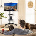 Height Adjustable Rolling TV Stand with Storage Shelves for 32–75 Inch Screens - Monsta Online