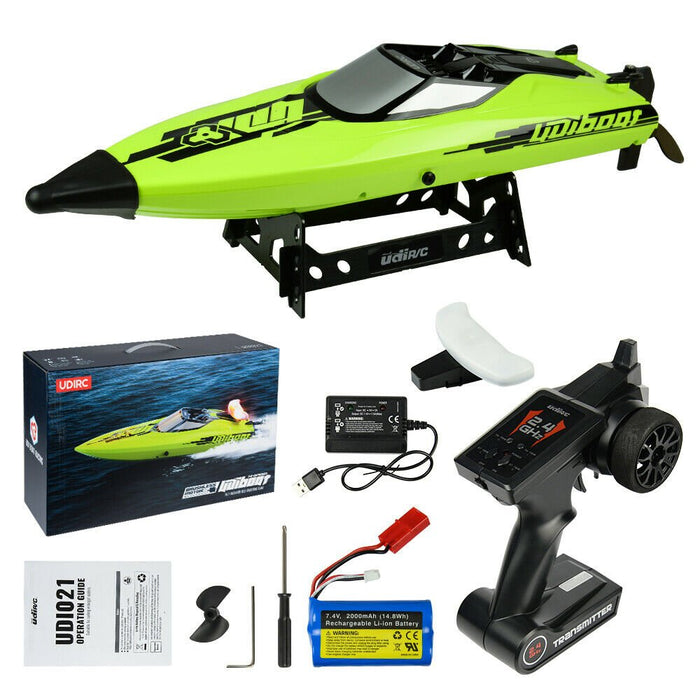 Brushless 25MPH High - Speed RC Racing Boat With LED Light - Monsta Online