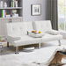 3 - in - 1 Convertible Futon Sofa Bed with Cup Holders and Plush Pillows - Monsta Online