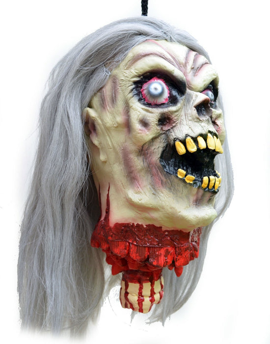 Life - Size Halloween Hanging Zombie Head Creepy Prop - Monsta Online