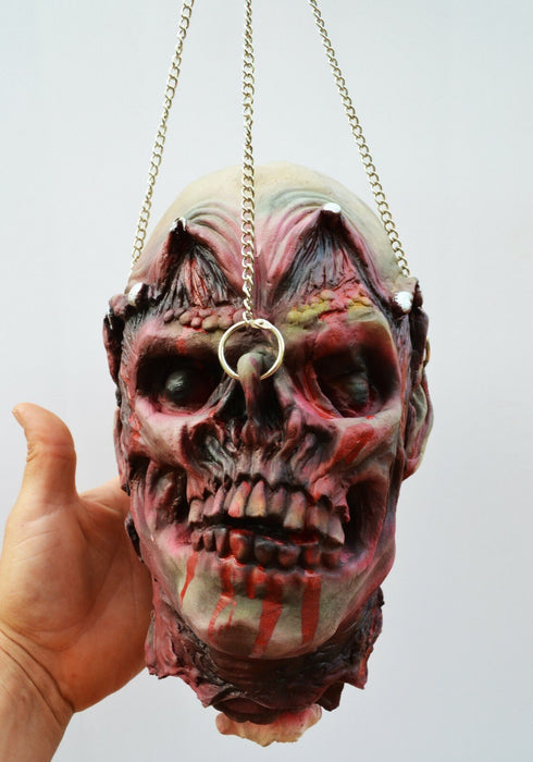 Life - Size Halloween Hanging Zombie Head Creepy Prop - Monsta Online