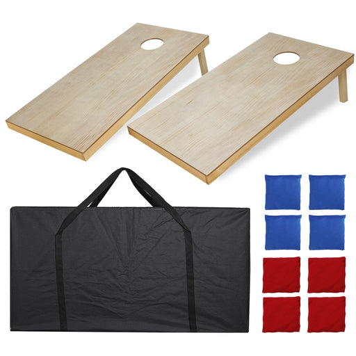 Solid - Wood 4x2FT Regulation Size Cornhole Set with 8 Toss Bean Bags - Monsta Online