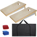 Solid - Wood 4x2FT Regulation Size Cornhole Set with 8 Toss Bean Bags - Monsta Online