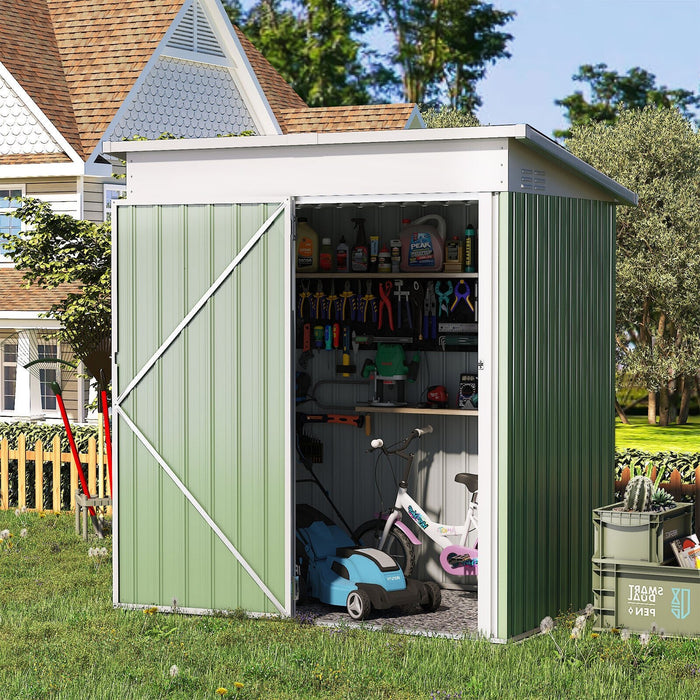 Heavy - Duty 5x3FT Metal Outdoor Garden Shed for Tools and Equipment Storage - Monsta Online