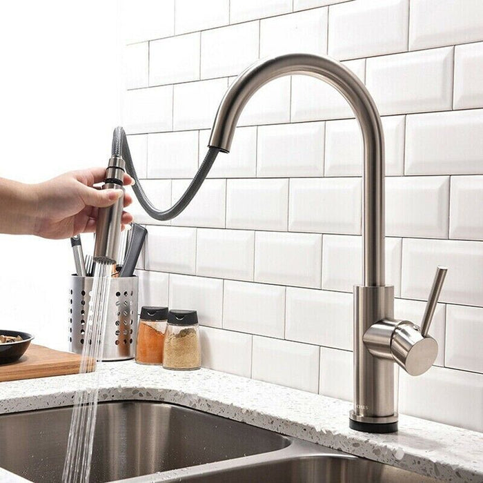 Modern Touch - Activated Kitchen Sink Faucet with Easy Pull Down Spray - Monsta Online