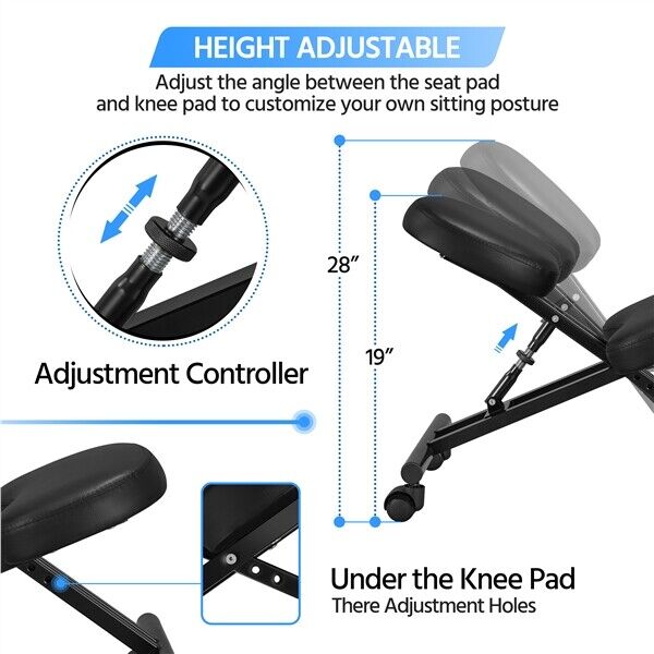 Ergonomic Kneeling Chair with Adjustable Angle for Back Posture - Monsta Online