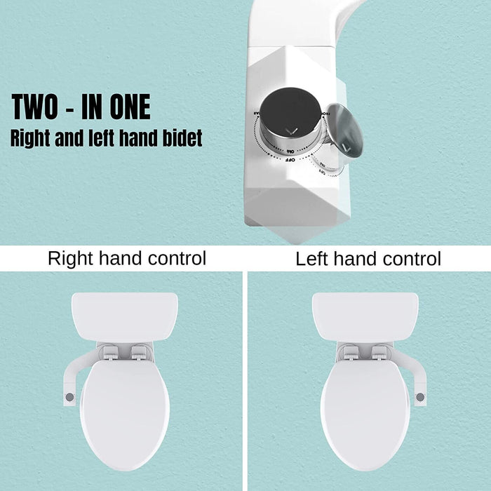 Dual Nozzle Bidet Attachment with Left and Right Convertible Spray Control - Monsta Online