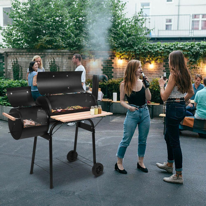 Authentic Barrel - Style Outdoor Charcoal Grill for Camping and Backyard Cookouts - Monsta Online