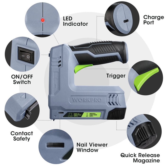 Cordless 2 - in - 1 Electric Staple and Nail Gun for DIY and Home Projects - Monsta Online