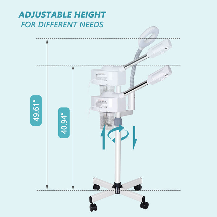 Professional 2in1 Facial Steamer with Hot and Cold Mist and Ozone Magnifying Lamp - Monsta Online