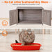 Modern Cat Litter Box Enclosure Furniture with Elegant Barn - Style Door - Monsta Online