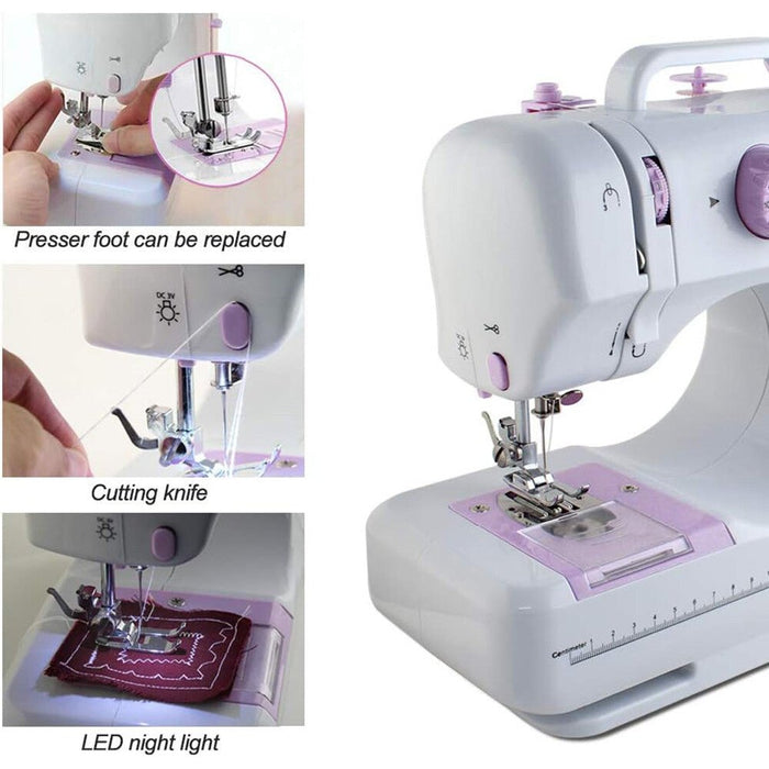 Compact Electric Sewing Machine with 12 Built - In Stitches for DIY Crafts and Repairs - Monsta Online