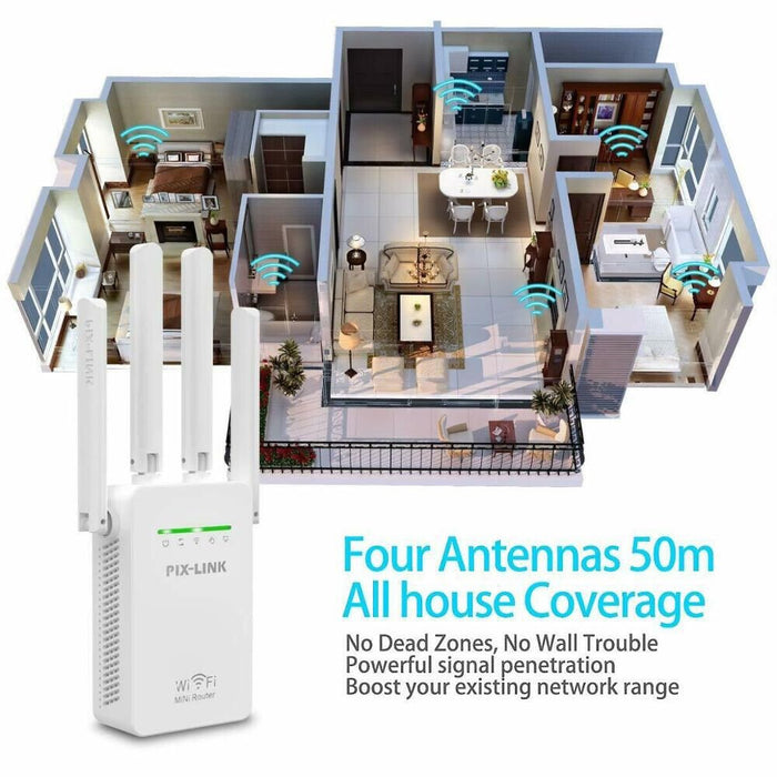 1200Mbps Dual Band WiFi Extender for Faster and Wider Coverage - Monsta Online