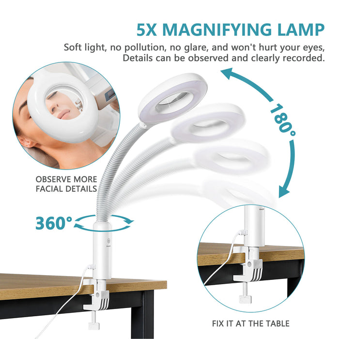 Professional 2in1 Facial Steamer with Hot and Cold Mist and Ozone Magnifying Lamp - Monsta Online
