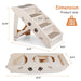 Non - Slip 4 - Steps Foldable Dog Stairs with Sturdy Support Frame for High Beds - Monsta Online