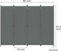 Foldable 4 Panel Privacy Screen Room Divider 88" with Freestanding Stability for Any Space - Monsta Online