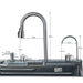 Modern 29.5" Stainless Steel Drop - In Waterfall Kitchen Sink with Pull Down Faucet - Monsta Online
