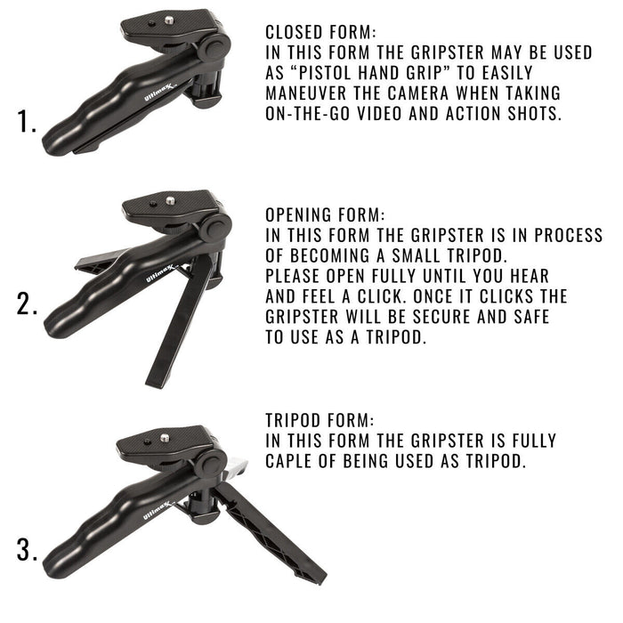 Handheld Pro - Grade Mini Tripod Camera Stand With Pistol Grip for DSLR and Mirrorless - Monsta Online