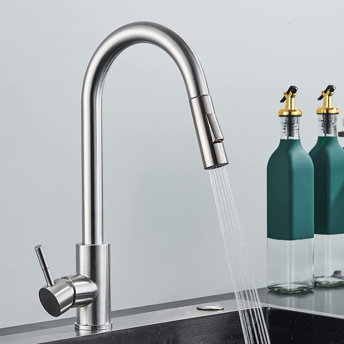 Modern Touch - Activated Kitchen Sink Faucet with Easy Pull Down Spray - Monsta Online