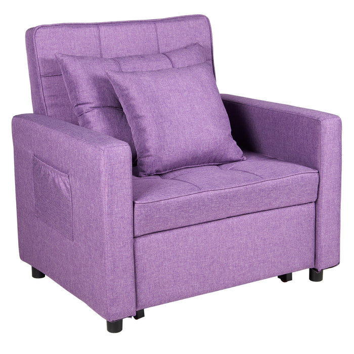 3 - in - 1 Convertible Sleeper Sofa Bed Chair With Reclining Lounger Function - Monsta Online
