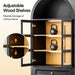 Luxury 71" Wooden Arch Display Storage Cabinet With Glass Doors and LED Lights - Monsta Online