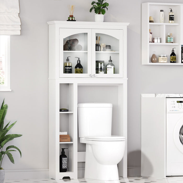 Modern Over The Toilet Cabinet with 2 Doors and Customizable Shelving - Monsta Online