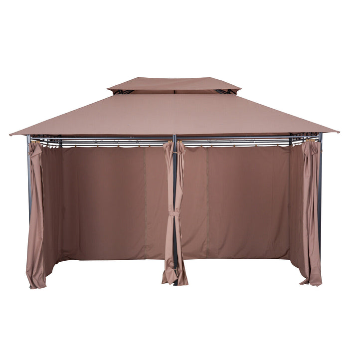 Durable 10x13 Ft Patio Gazebo with Vented Roof for BBQ and Parties - Monsta Online