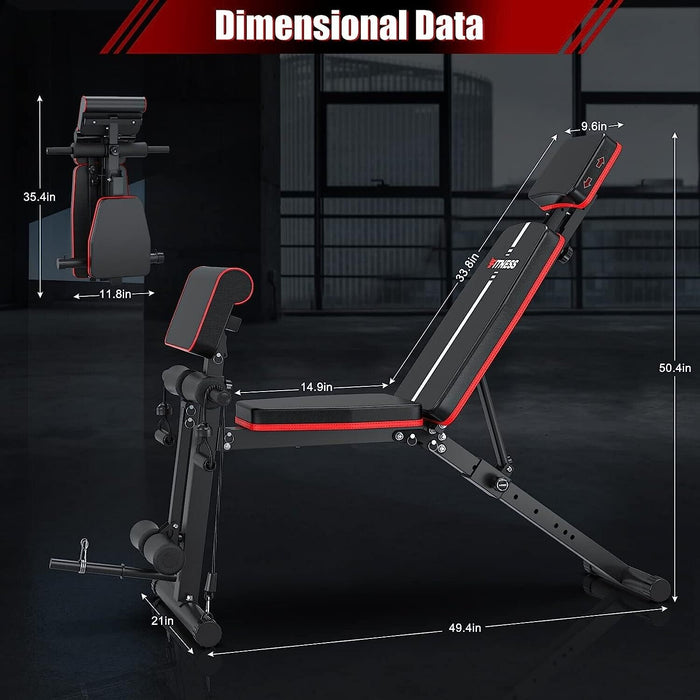 Premium Adjustable Weight Bench Foldable for Full Body Strength Training - Monsta Online