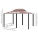 Durable 10x13 Ft Patio Gazebo with Vented Roof for BBQ and Parties - Monsta Online