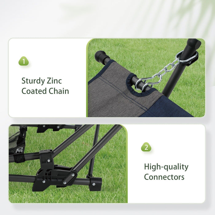 Heavy - Duty Folding Hammock with Sturdy Free - Standing Frame - Monsta Online