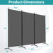 3 - Panel Folding Privacy Screen Room Divider 102" for Flexible Room Separation - Monsta Online