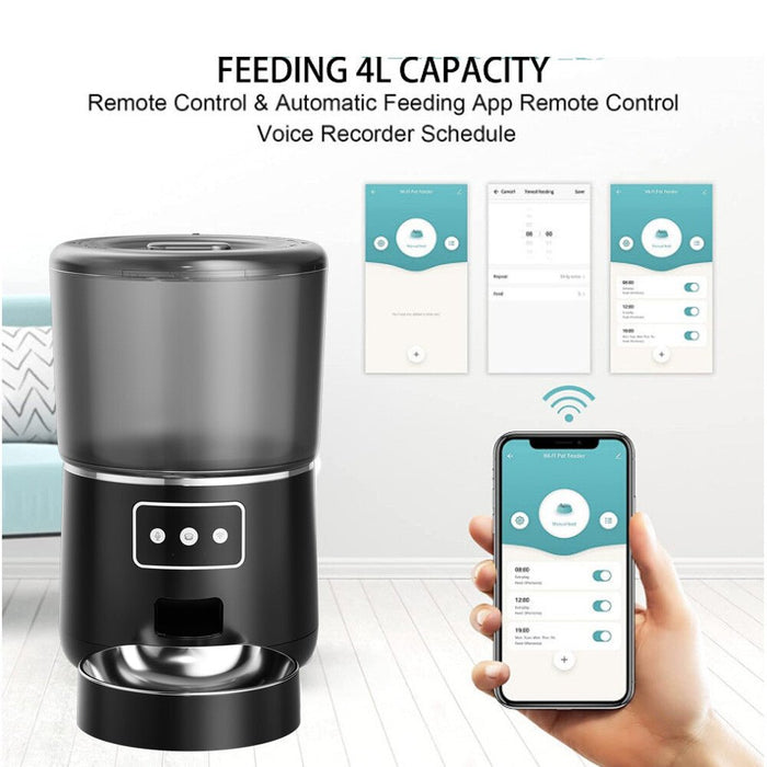 Smart Automatic Cat and Dog Feeder 4L with App Control - Monsta Online