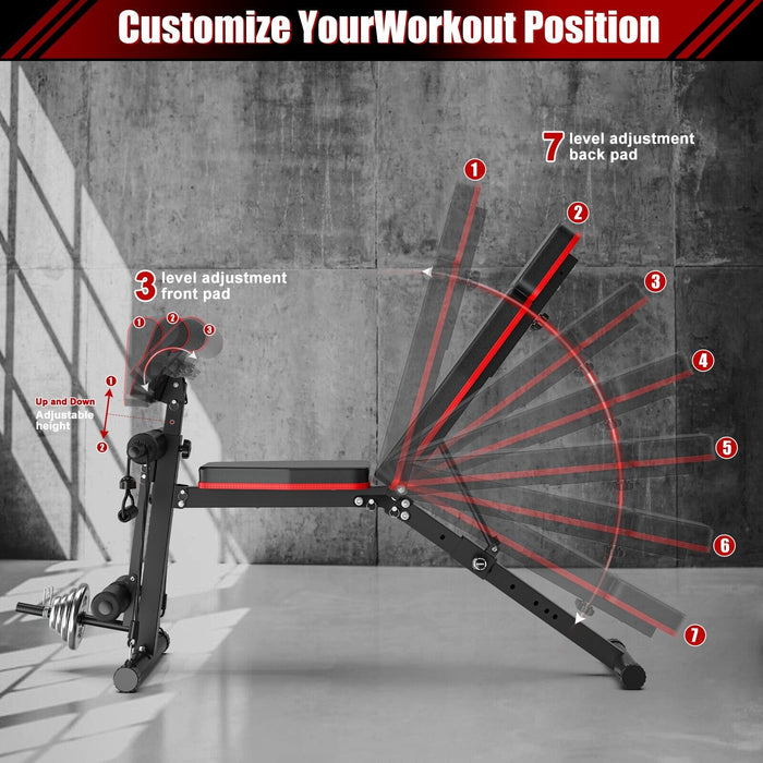 Premium Adjustable Weight Bench Foldable for Full Body Strength Training - Monsta Online