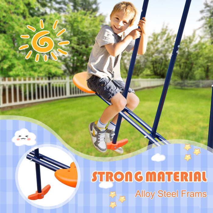 Durable 440LBS Outdoor Swing Set for Kids with Glider and 2 Seats - Monsta Online