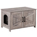 Modern Cat Litter Box Enclosure Furniture with Elegant Barn - Style Door - Monsta Online