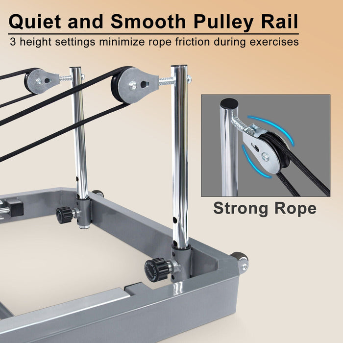 Professional Pilates Reformer Machine with Spring Resistance and Easy Storage - Monsta Online