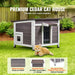 Premium Wooden Outdoor Cat House with Protective Openable Roof and Cozy Window - Monsta Online